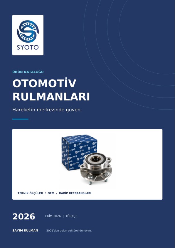 SYOTO 2026 Otomotiv Rulmanları katalog kapağı
